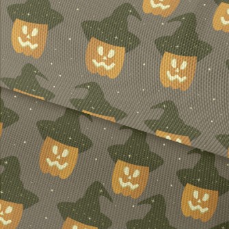 Pumpkin Wearing A Witch Hat Waterproof Oxford