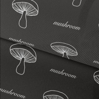 Simple White Line Mushroom Waterproof Oxford