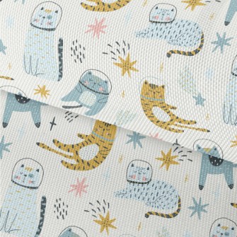 Cat Wearing Space Helmet Waterproof Oxford