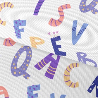 English Letters In Various Sha Waterproof Oxford