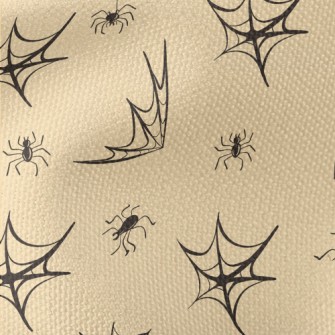 Spider Web And Black Spider Waterproof Canvas