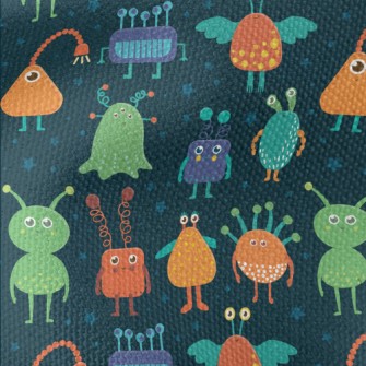 Cute Aliens Waterproof Canvas