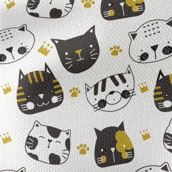 Black And White Cat Waterproof Canvas