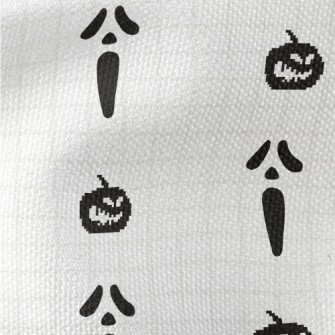 Pixel Pumpkin And Ghost Face Waterproof Canvas