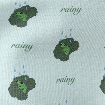 Frog Sitting On A Leaf Waterproof Canvas