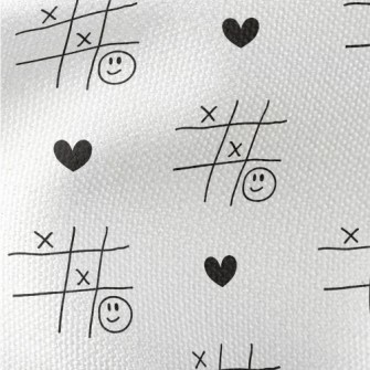 Graffiti TicTacToe Love Heart Waterproof Canvas