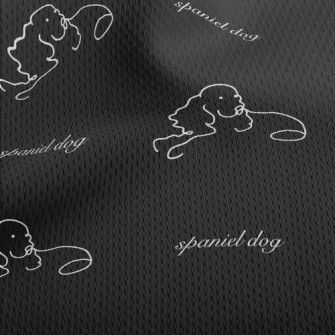 Hand Drawn Simple Dog Athletic Mesh Flat Back