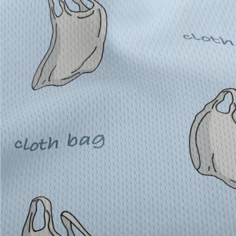 Simple Gray Plastic Bag Athletic Mesh Flat Back
