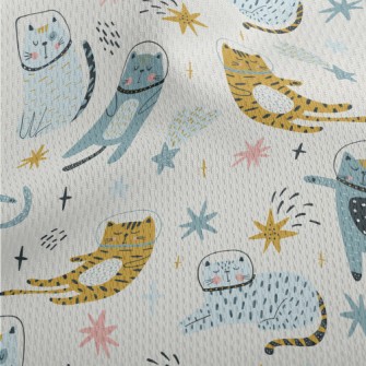 Cat Wearing Space Helmet Athletic Mesh Flat Back