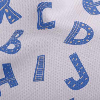 English Letters With Different Athletic Mesh Flat Back