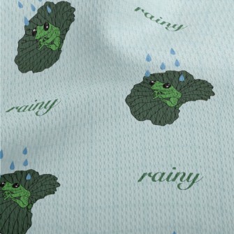 Frog Sitting On A Leaf Athletic Mesh Flat Back