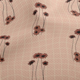 Pink Delicate Flowers Athletic Mesh Flat Back