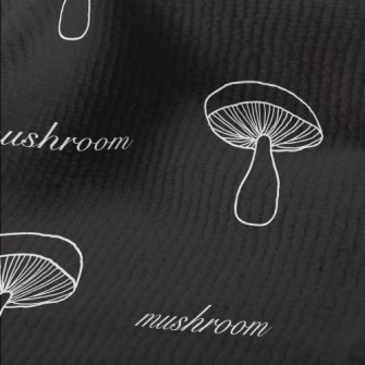 Simple White Line Mushroom Terry