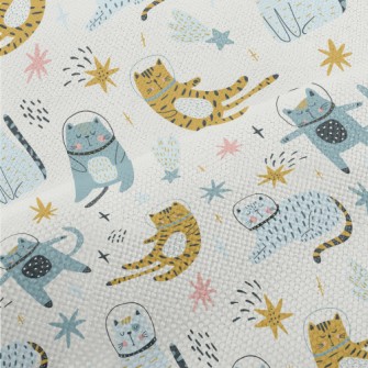 Cat Wearing Space Helmet Performance Linen