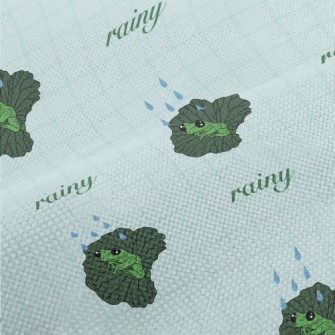 Frog Sitting On A Leaf Performance Linen