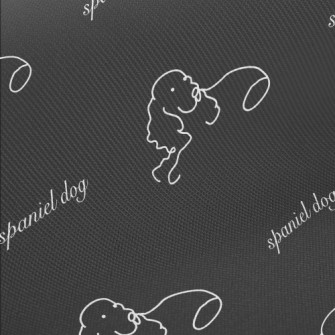 Hand Drawn Simple Dog Twill