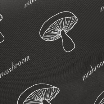 Simple White Line Mushroom Twill
