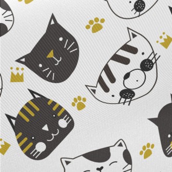 Black And White Cat Twill