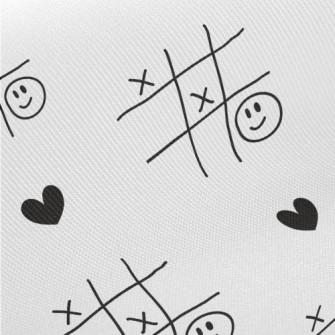 Graffiti TicTacToe Love Heart Twill