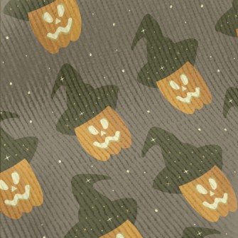 Pumpkin Wearing A Witch Hat Standard Corduroy