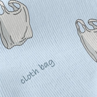 Simple Gray Plastic Bag Standard Corduroy