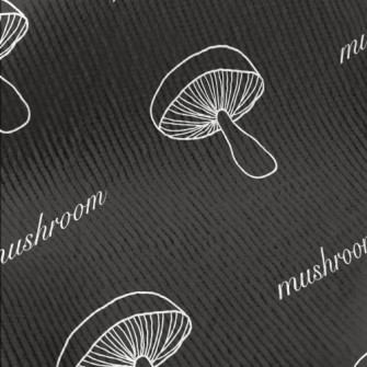 Simple White Line Mushroom Standard Corduroy
