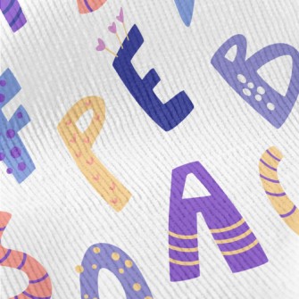 English Letters In Various Sha Standard Corduroy
