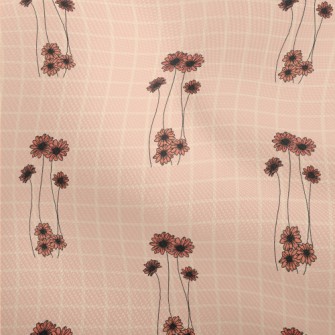 Pink Delicate Flowers Dobby