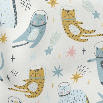 Cat Wearing Space Helmet Stretch Ponte