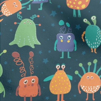 Cute Aliens Micro Fleece