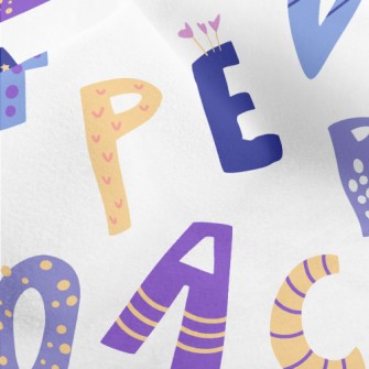 English Letters In Various Sha Micro Fleece
