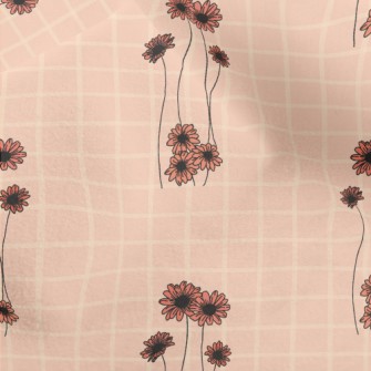 Pink Delicate Flowers Micro Fleece