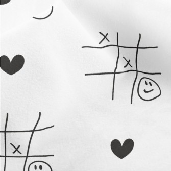 Graffiti TicTacToe Love Heart Micro Fleece
