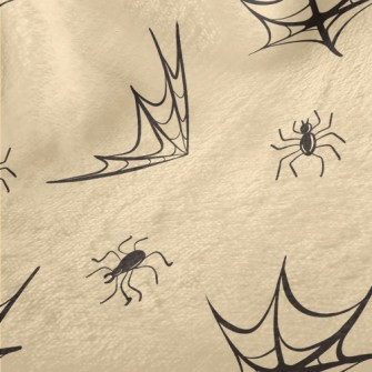 Spider Web And Black Spider Minky