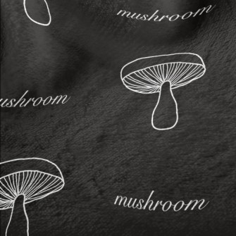 Simple White Line Mushroom Minky