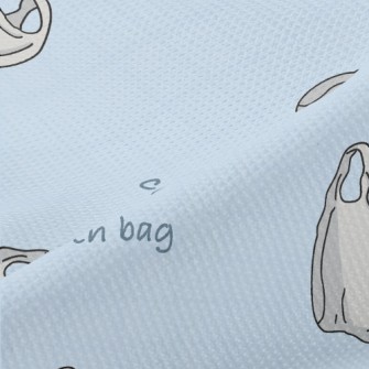 Simple Gray Plastic Bag Piqué