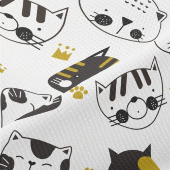 Black And White Cat Piqué