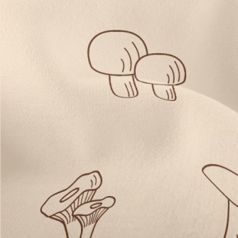 Various Mushrooms Shiitake Mus Lightweight Performance Linen