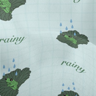 Frog Sitting On A Leaf Lightweight Performance Linen