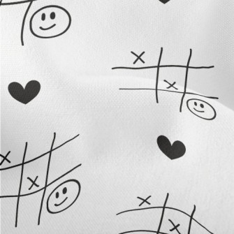 Graffiti TicTacToe Love Heart Lightweight Performance Linen