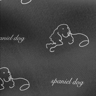 Hand Drawn Simple Dog Jersey Backed Fleece