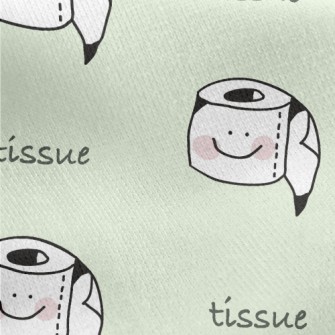 Dull And Cute Toilet Paper Jersey Backed Fleece