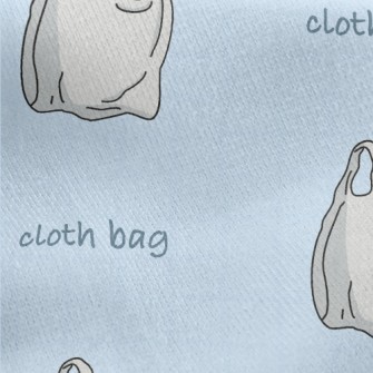 Simple Gray Plastic Bag Jersey Backed Fleece