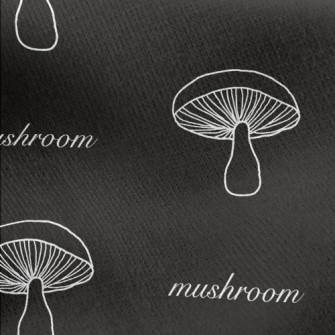 Simple White Line Mushroom Jersey Backed Fleece