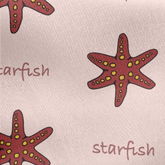 Red Five-clawed Starfish Jersey Backed Fleece