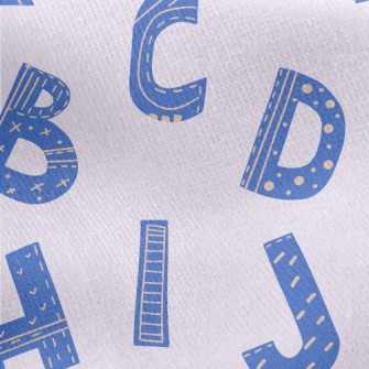 English Letters With Different Jersey Backed Fleece