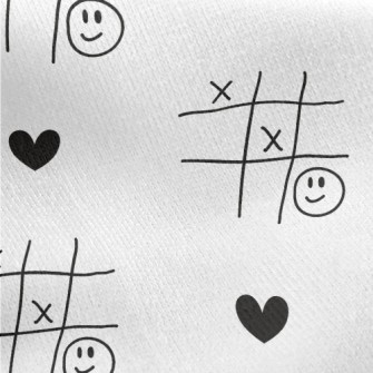 Graffiti TicTacToe Love Heart Jersey Backed Fleece