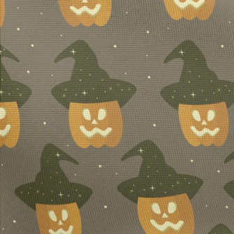 Pumpkin Wearing A Witch Hat Pongee