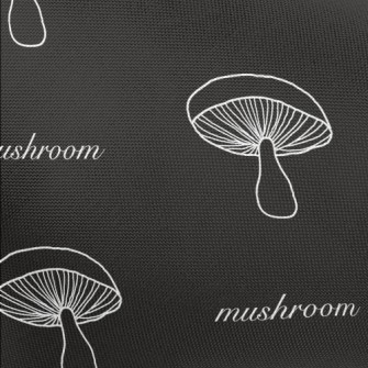 Simple White Line Mushroom Pongee