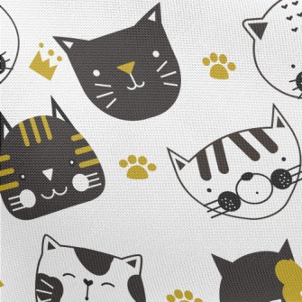 Black And White Cat Pongee